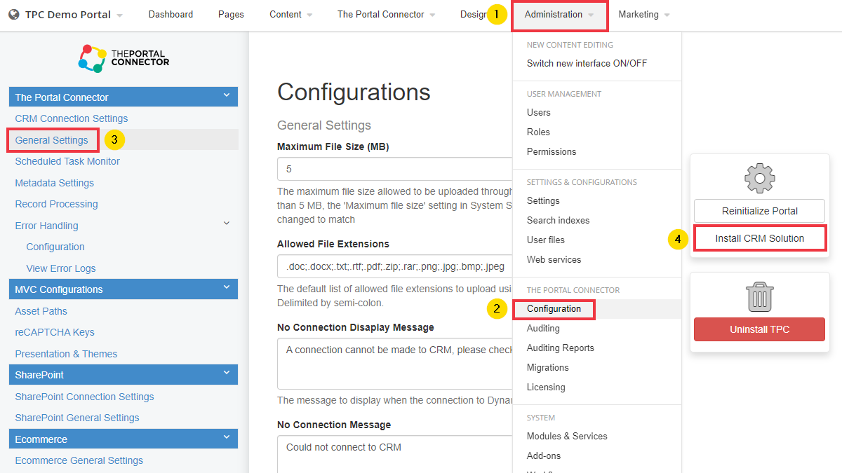 TPC Install CRM Solution