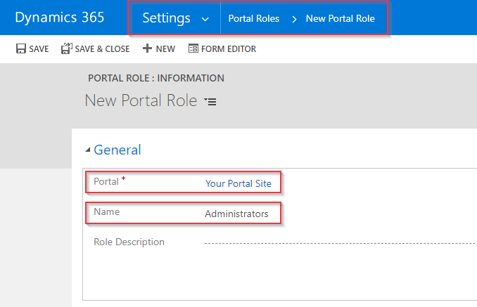 Adding Portal Roles