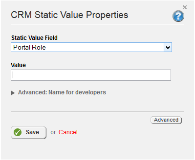 Portal Role Static Value