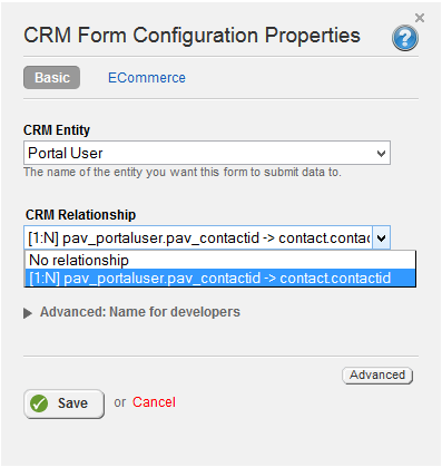 Portal User Form Configuration